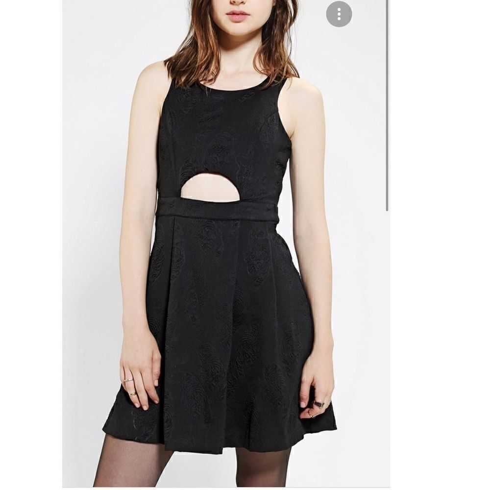 SILENCE + NOISE Jacquard Cutout Mini Dress.S